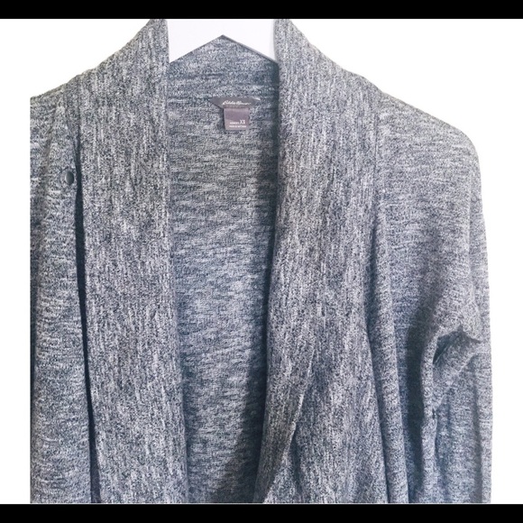 EDDIE BAUER Cascade Open Front Drape Cardigan With Long Sleeves Grey Size XS - Picture 5 of 13